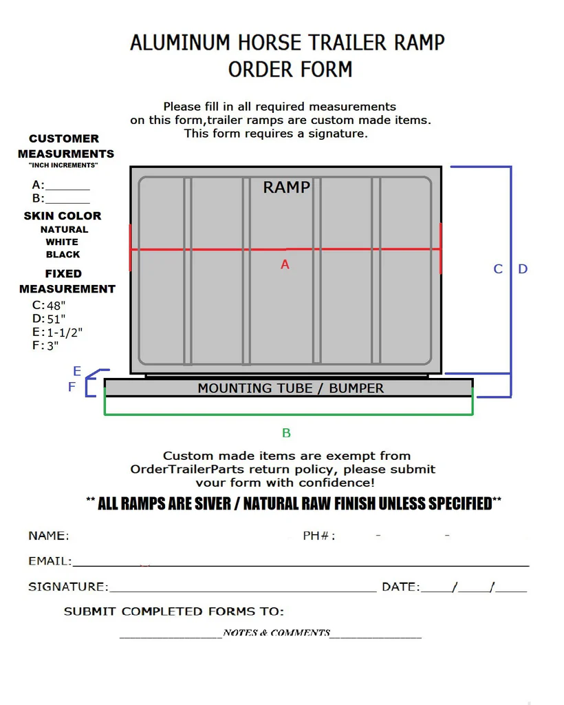 Aluminum Horse Trailer Ramp - Size from 5ft wide to 7ft wide. - Image 3