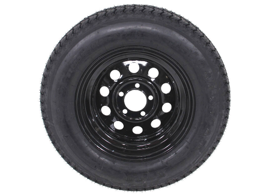 Loadstar ST205/75D15 Bias Trailer Tire w/ 15" Black Mod Wheel - 5 on 4-1/2 - Load Range C - Image 5