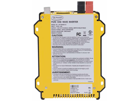 Go Power Industrial Pure Sine Wave Inverter - GFCI - 400 Watt - 12V - Image 3