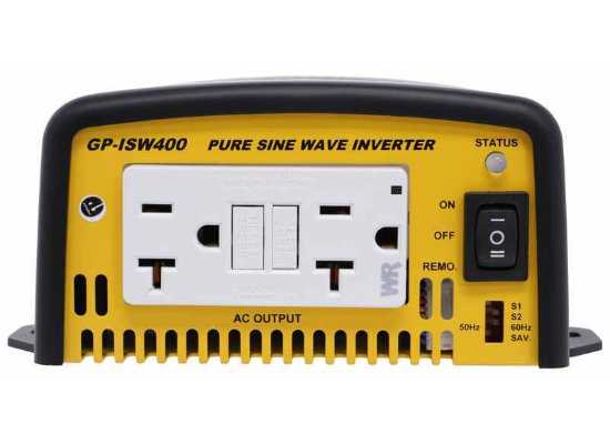Go Power Industrial Pure Sine Wave Inverter - GFCI - 400 Watt - 12V - Image 2