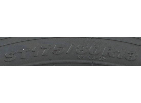 Karrier ST175/80R13 Radial Trailer Tire with 13" Galvanized Wheel - 5 on 4-1/2 - Load Range D - Image 6