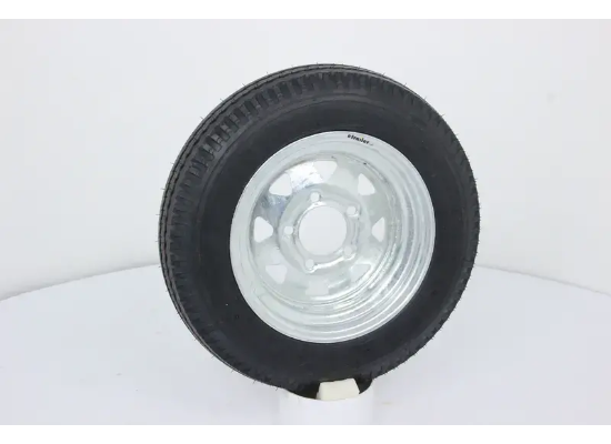 Loadstar 4.80-12 Bias Trailer Tire with 12" Galvanized Wheel - 5 on 4-1/2 - Load Range C - Image 5