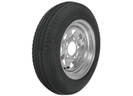 Loadstar 4.80-12 Bias Trailer Tire with 12" Galvanized Wheel - 5 on 4-1/2 - Load Range C - Image 4