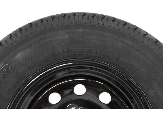 Kenda Karrier ST175/80R13 Radial Trailer Tire with 13" Black Mod Wheel - 5 on 4-1/2 - LR D - Image 5