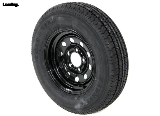 Kenda Karrier ST175/80R13 Radial Trailer Tire with 13" Black Mod Wheel - 5 on 4-1/2 - LR D - Image 3