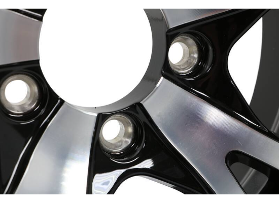 Aluminum Sendel Series T07 Black Machined Trailer Wheel - 14" x 5-1/2" Rim - 5 on 4-1/2 - Image 3