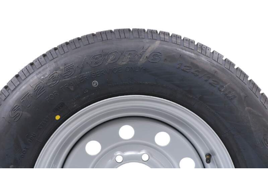 Provider ST235/80R16 Radial Trailer Tire w/ 16" Silver Mod Wheel - 8 on 6-1/2 - LR E - Image 2