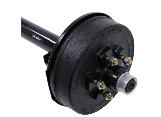 Trailer Axle w/ Electric Brakes - Easy Grease - 5 on 4-1/2 Bolt Pattern - 89" Long - 3,500 lbs - Image 4