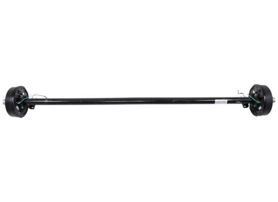 Trailer Axle w/ Electric Brakes - Easy Grease - 5 on 4-1/2 Bolt Pattern - 89" Long - 3,500 lbs - Image 3