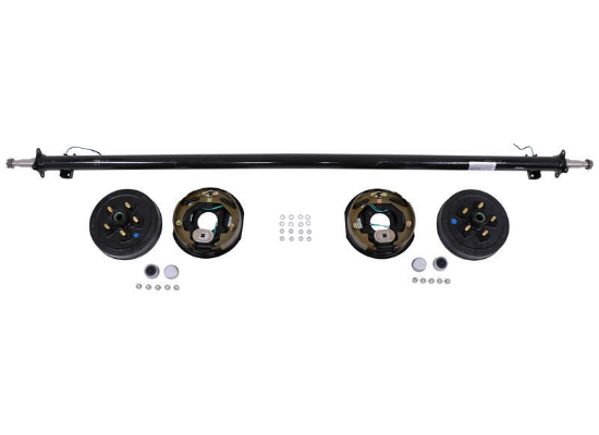 Trailer Axle w/ Electric Brakes - Easy Grease - 5 on 4-1/2 Bolt Pattern - 89" Long - 3,500 lbs - Image 2