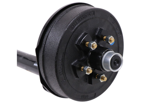 Trailer Axle w/ Electric Brakes - 4" Drop - 5 on 4-1/2 Bolt Pattern - 89" Long - 3,500 lbs - Image 2