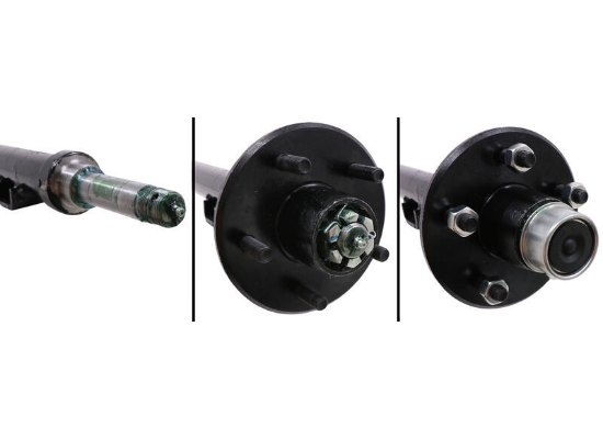 Trailer Axle with Idler Hubs - 5 on 4-1/2 Bolt Pattern - 72" Long - 2,000 lbs - Image 6