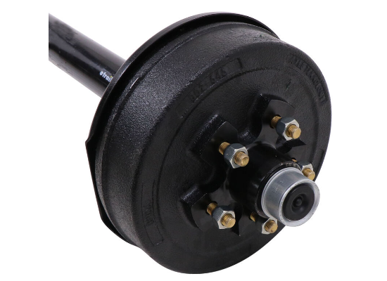 Trailer Axle w/ Electric Brakes - Easy Grease - 5 on 4-1/2 Bolt Pattern - 95" Long - 3,500 lbs - Image 4