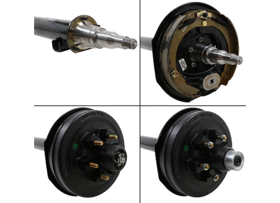 Trailer Axle w/ Electric Brakes - Easy Grease - 6 on 5-1/2 Bolt Pattern - 95" Long - 6,000 lbs - Image 4
