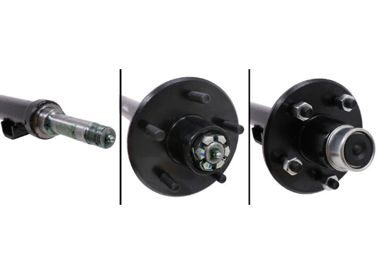 Trailer Axle with Idler Hubs - 5 on 4-1/2 Bolt Pattern - 60" Long - 2,200 lbs - Image 3
