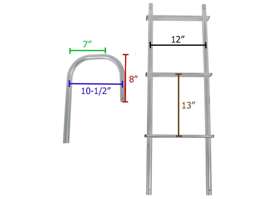 Surco Exterior RV Ladder - Aluminum - 84-1/2" - 250 lbs - Image 5