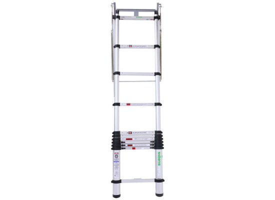 Telesteps Telescoping Pull Down Attic Ladder - 8' to 10' Tall Ceilings - Aluminum - 300 lbs - Image 4