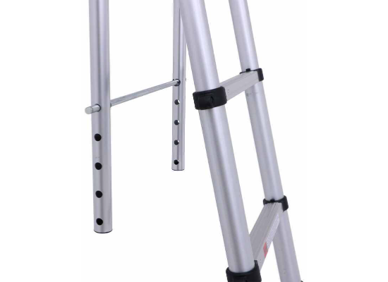Telesteps Telescoping Pull Down Attic Ladder - 8' to 10' Tall Ceilings - Aluminum - 300 lbs - Image 2