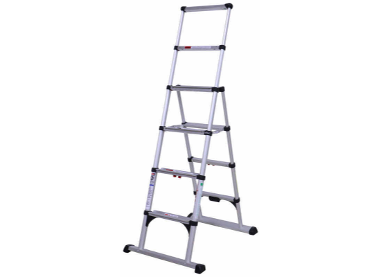 Telesteps Telescopic A-Frame Ladder - 6' Extended Height - 10' Reachable Height - 375 lbs - Image 3