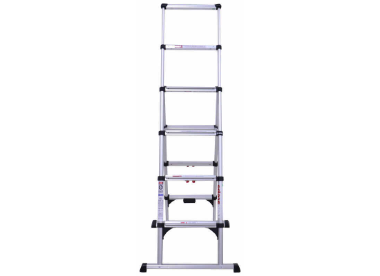 Telesteps Telescopic A-Frame Ladder - 6' Extended Height - 10' Reachable Height - 375 lbs - Image 2
