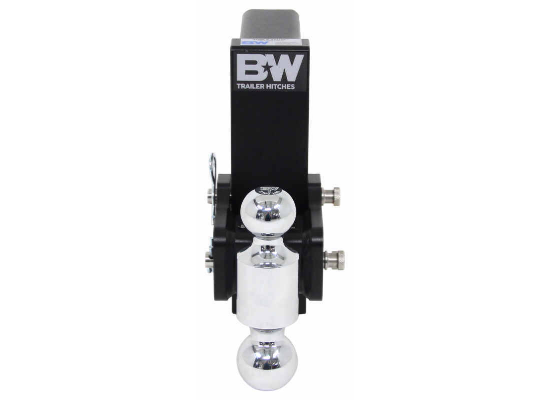 B&W Tow & Stow 2-Ball Mount - 2-1/2" Hitch - 7-1/2" Drop/Rise - 18K - Black - Image 5