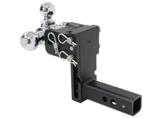 B&W Tow & Stow 3-Ball Mount - 2" Hitch - 5" Drop, 5-1/2" Rise - 10K - Black - Image 4