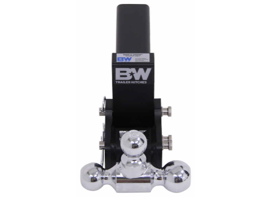 B&W Tow & Stow 3-Ball Mount - 2-1/2" Hitch - 4-1/2" Drop/Rise - 18K - Black - Image 2