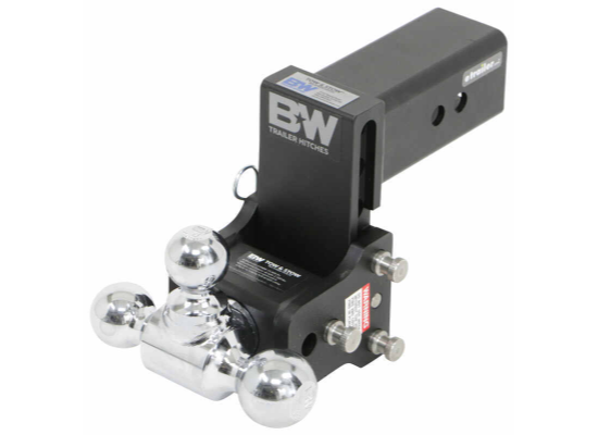 B&W Tow & Stow 3-Ball Mount - 3" Hitch - 4-1/2" Drop, 4" Rise - 21K - Black - Image 5