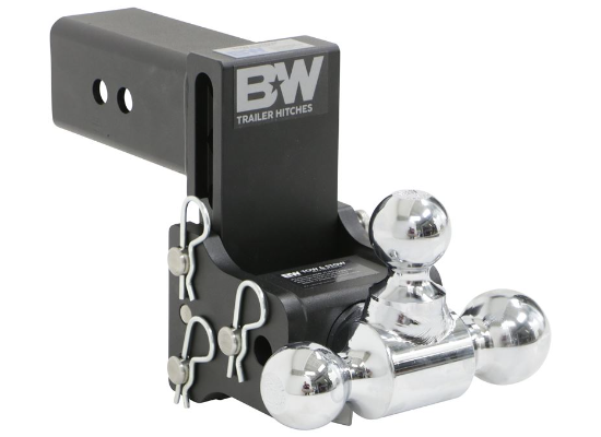 B&W Tow & Stow 3-Ball Mount - 3" Hitch - 4-1/2" Drop, 4" Rise - 21K - Black - Image 4
