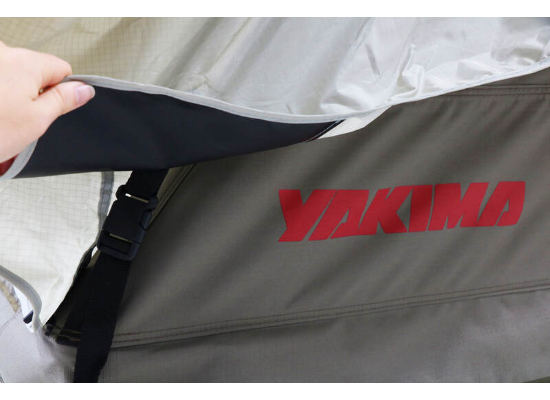 Yakima SkyRise HD Tent for Roof Rack Crossbars - 2 Person - 400 lbs - Tan and Red - Image 2