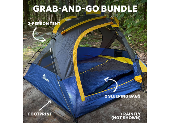 Napier Lite Pack Camping Bundle w/ Accessories - 2 Person - 7-1/4" x 6-3/4" - Blue - Image 3