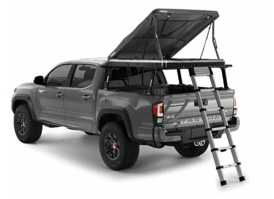 Thule Basin Wedge Rooftop Tent and Cargo Box - 2 Person - 600 lbs - Black and Olive Green - Image 4