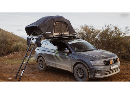 Rhino-Rack Soft Shell Rooftop Tent - 2 Person - 661 lbs - Black and Brown - Image 5