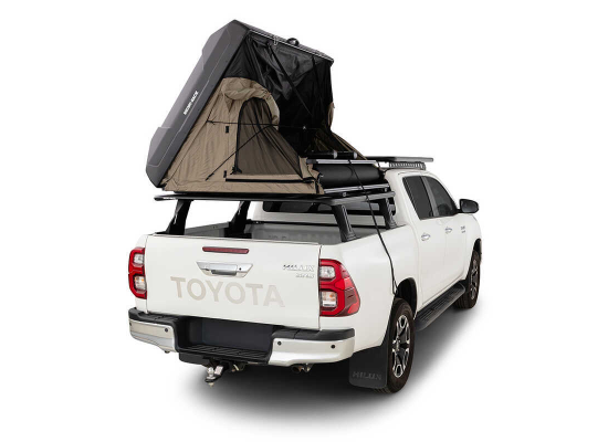 Rhino Rack Hard Shell Rooftop Tent - 2 Person - 661 lbs - Black and Brown - Image 3