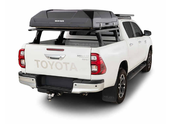 Rhino Rack Hard Shell Rooftop Tent - 2 Person - 661 lbs - Black and Brown - Image 2