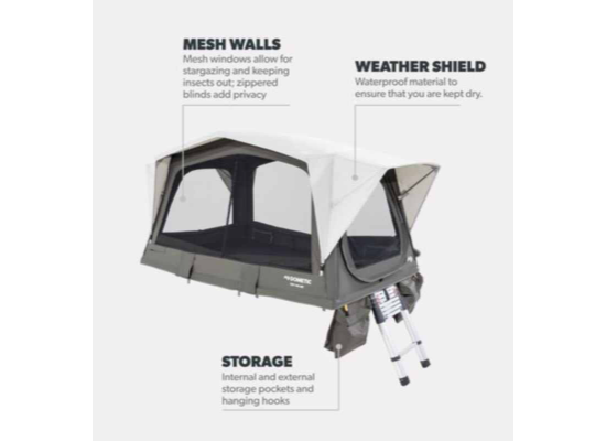 Dometic TRT 140 AIR Rooftop Tent - 2 Person - Inflatable - 880 lbs - Gray - Image 3