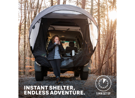 Napier Sportz Cove SUV Tent w/ Awning - Small - 2 Person - Black and Gray - Image 4