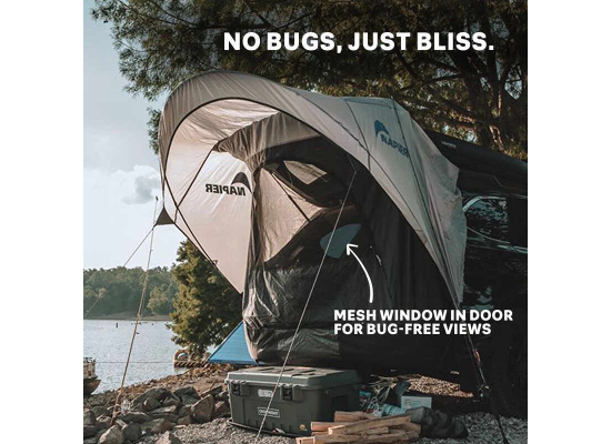 Napier Sportz Cove SUV Tent w/ Awning - Small - 2 Person - Black and Gray - Image 3