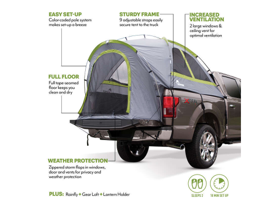 Napier Backroadz Truck Bed Tent - 6' Bed - 2 Person - Green and Gray - Image 6