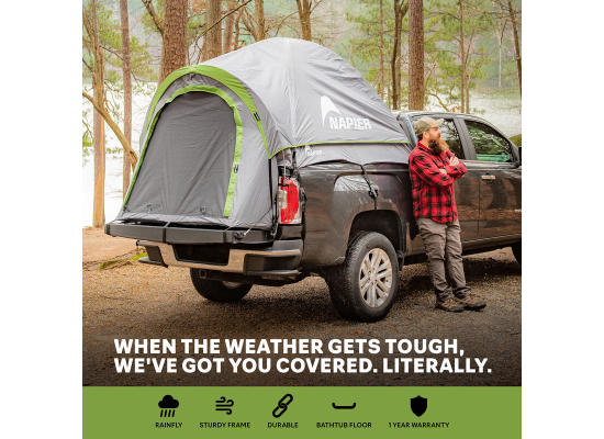 Napier Backroadz Truck Bed Tent - 6' Bed - 2 Person - Green and Gray - Image 5