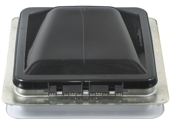 Ventline Ventadome Trailer Roof Vent w/ 12V Fan - Manual Lift - 14-1/4" x 14-1/4" - Smoke - Image 5