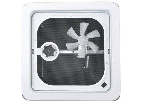 Ventline Ventadome Trailer Roof Vent w/ 12V Fan - Manual Lift - 14-1/4" x 14-1/4" - Smoke - Image 2