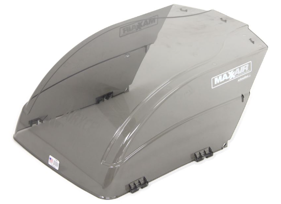 MaxxAir FanMate RV and Trailer Roof Vent Cover - 26" x 18-1/8" x 10-1/4" - Smoke - Image 2