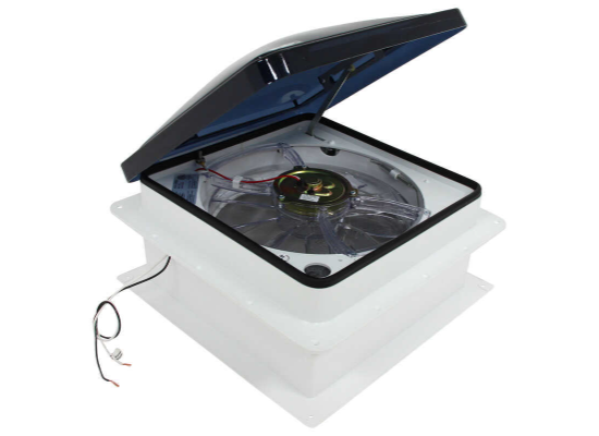 Dometic FanTastic Roof Vent w/ 12V Fan and Thermostat - Manual Lift - 14-1/4" x 14-1/4" - Image 6