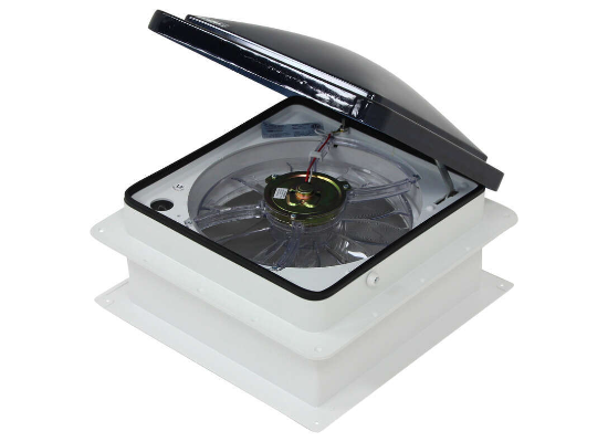 Dometic FanTastic Roof Vent w/ 12V Fan and Thermostat - Manual Lift - 14-1/4" x 14-1/4" - Image 4