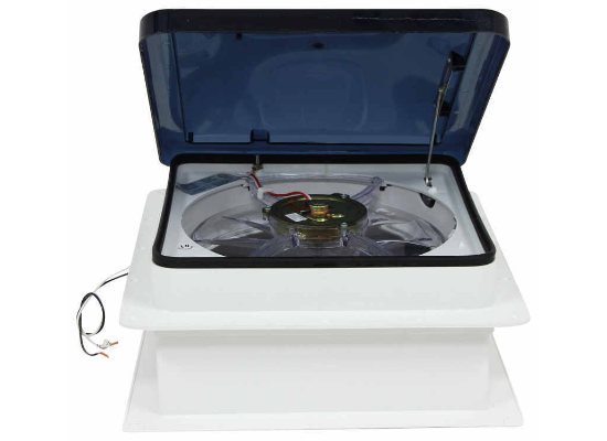 Dometic FanTastic Roof Vent w/ 12V Fan and Thermostat - Manual Lift - 14-1/4" x 14-1/4" - Image 2