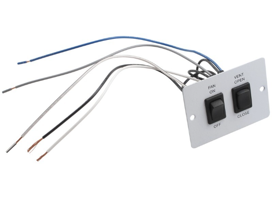 Ventline Ventadome Roof Vent w/12V Fan and Wall Switch - Powered Lift - 14-1/4" - White - Image 5