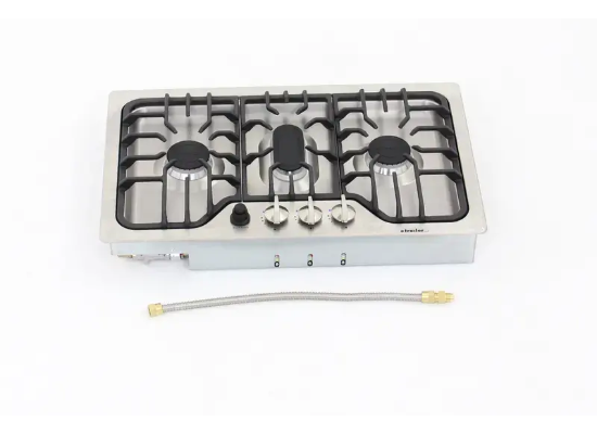 Furrion Propane RV Cooktop - 3 Burners - 24-7/16" Wide - Stainless Steel - Image 6