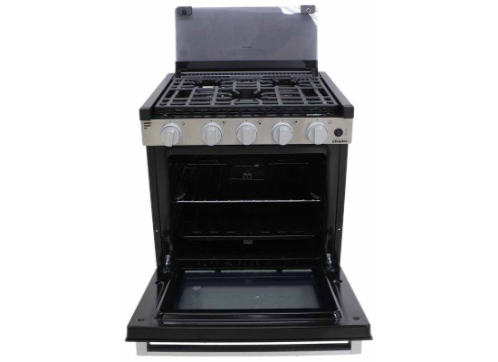 Furrion Propane RV Range with Glass Cover - 3 Burners - 21" Tall - Stainless Steel - Image 2