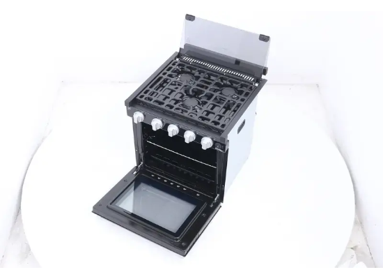 Furrion Propane RV Range with Glass Cover - 3 Burners - 21" Tall - Black - Image 6